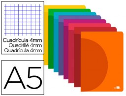Libreta escolar Liderpapel 360° A5 48h 90g/m² c/4mm. tapa de plástico colores surtidos